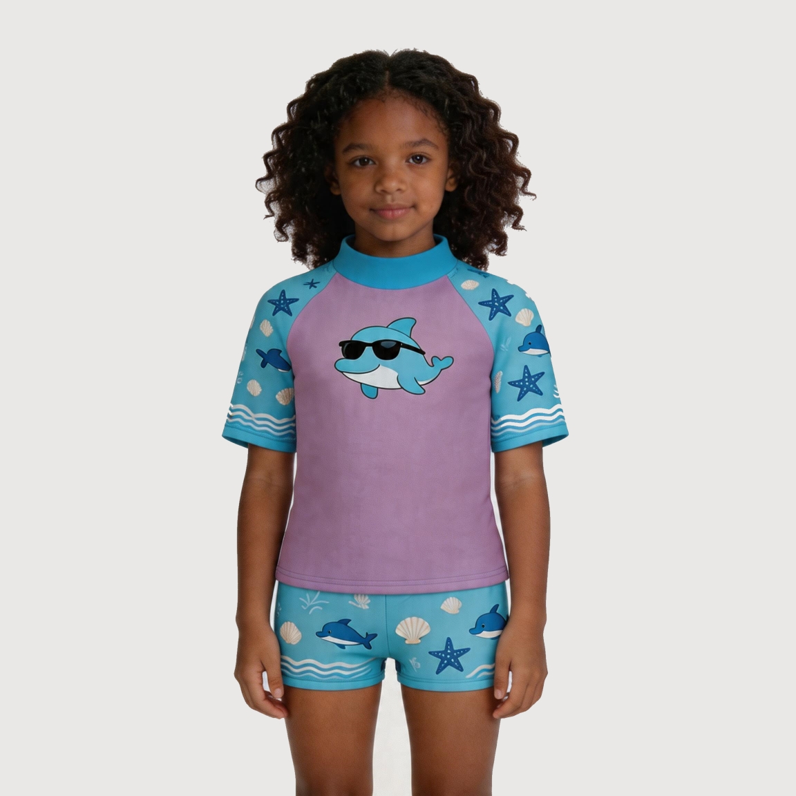 RTX Kids Cool Dolphin Kids Rash Guard Set